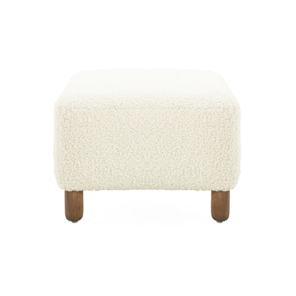 Contemporary Ottoman With Foam Cushion And Durable Upholstery Noble House