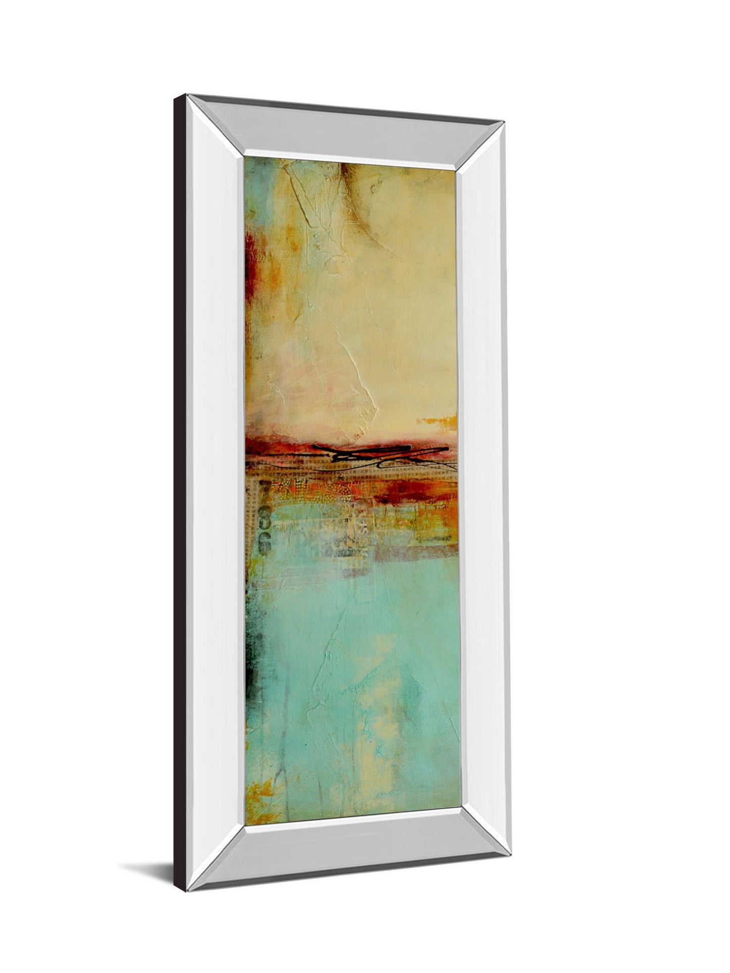 Eastside Story I By Erin Ashley - Mirror Framed Print Wall Art - Beige