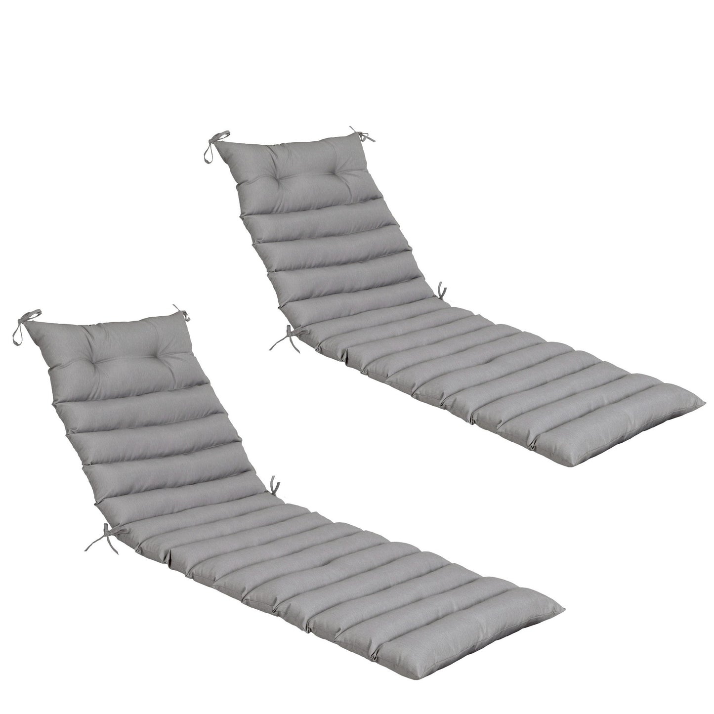 2 Piece Outdoor Chaise Lounge Chair Cushion Set Home Essentials