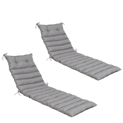 2 Piece Outdoor Chaise Lounge Chair Cushion Set Home Essentials