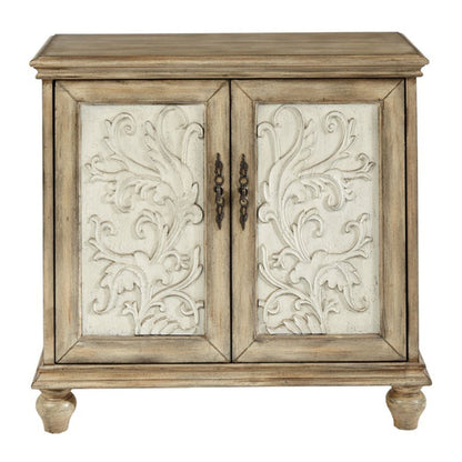 Driscoll - 2 Door Cabinet With Floral Design - Reclaimed Natural JLA