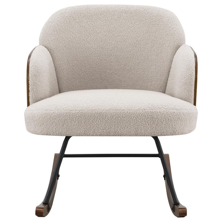 Paige - Boucle Upholstered Mid Back Rocking Chair Coaster Fine Furniture