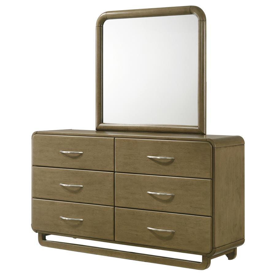 Amsbury - 6-Drawer Dresser And Mirror - Nutmeg Coaster Fine Furniture
