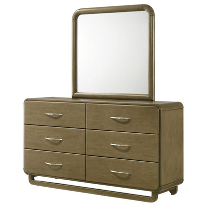 Amsbury - 6-Drawer Dresser And Mirror - Nutmeg Coaster Fine Furniture