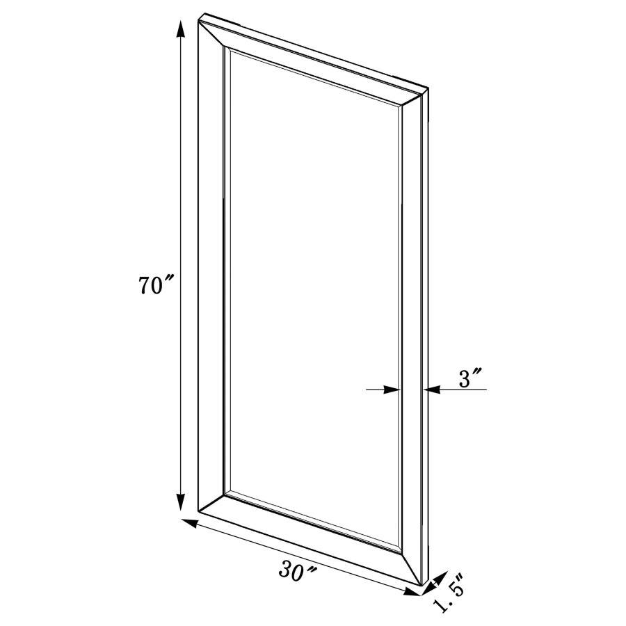 Barnett - Full Length Floor Or Wall Mirror - Silver CoasterEveryday
