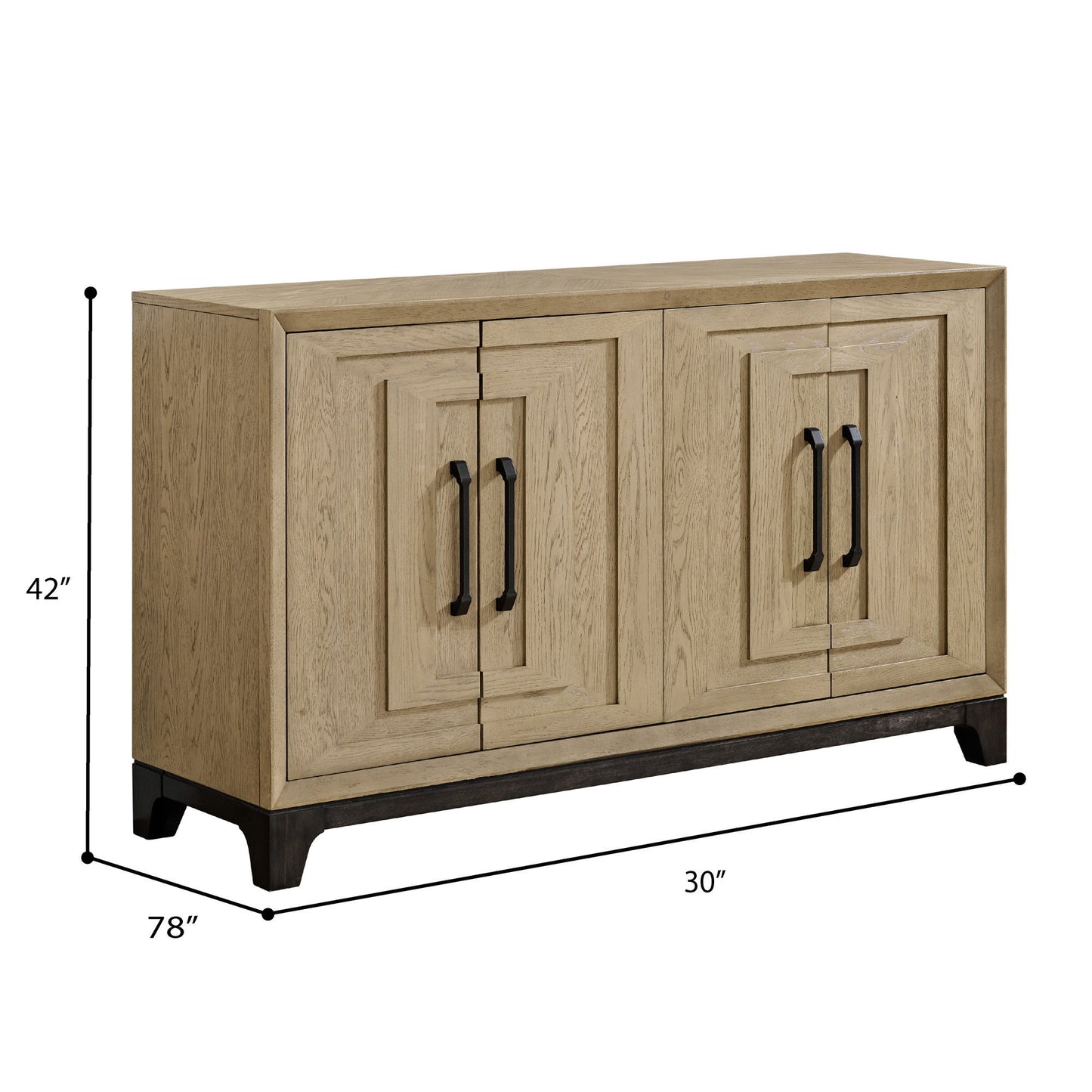 Sideboard With Ample Storage - Brown Home Essentials