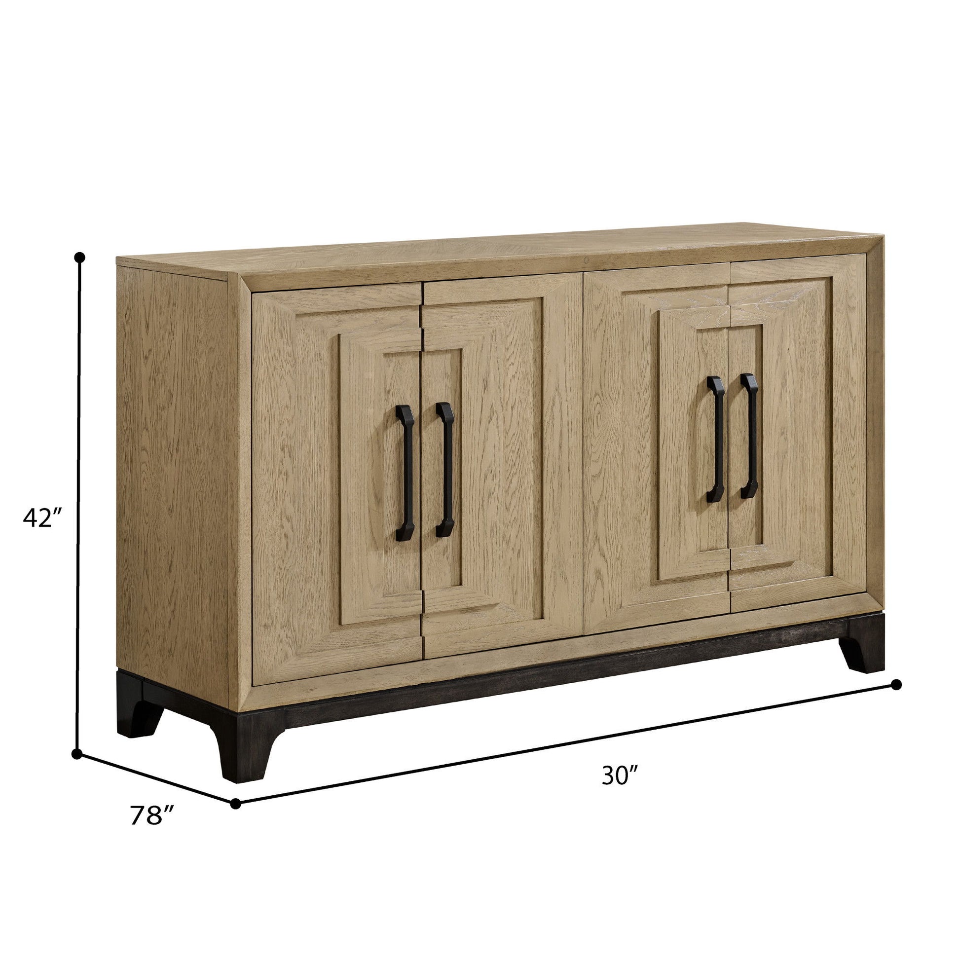 Sideboard With Ample Storage - Brown Home Essentials