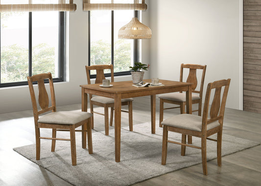 Kayee - 5 Pieces Pack Dining Set - Weathered Oak Acme