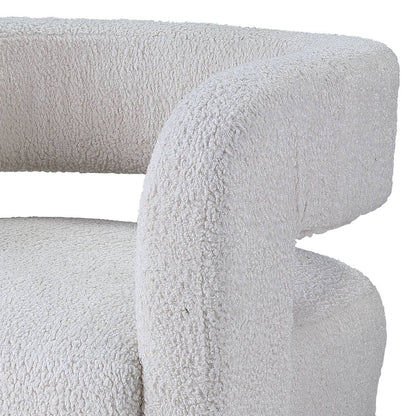 Yitua - Teddy Sherpa Accent Chair - White Acme