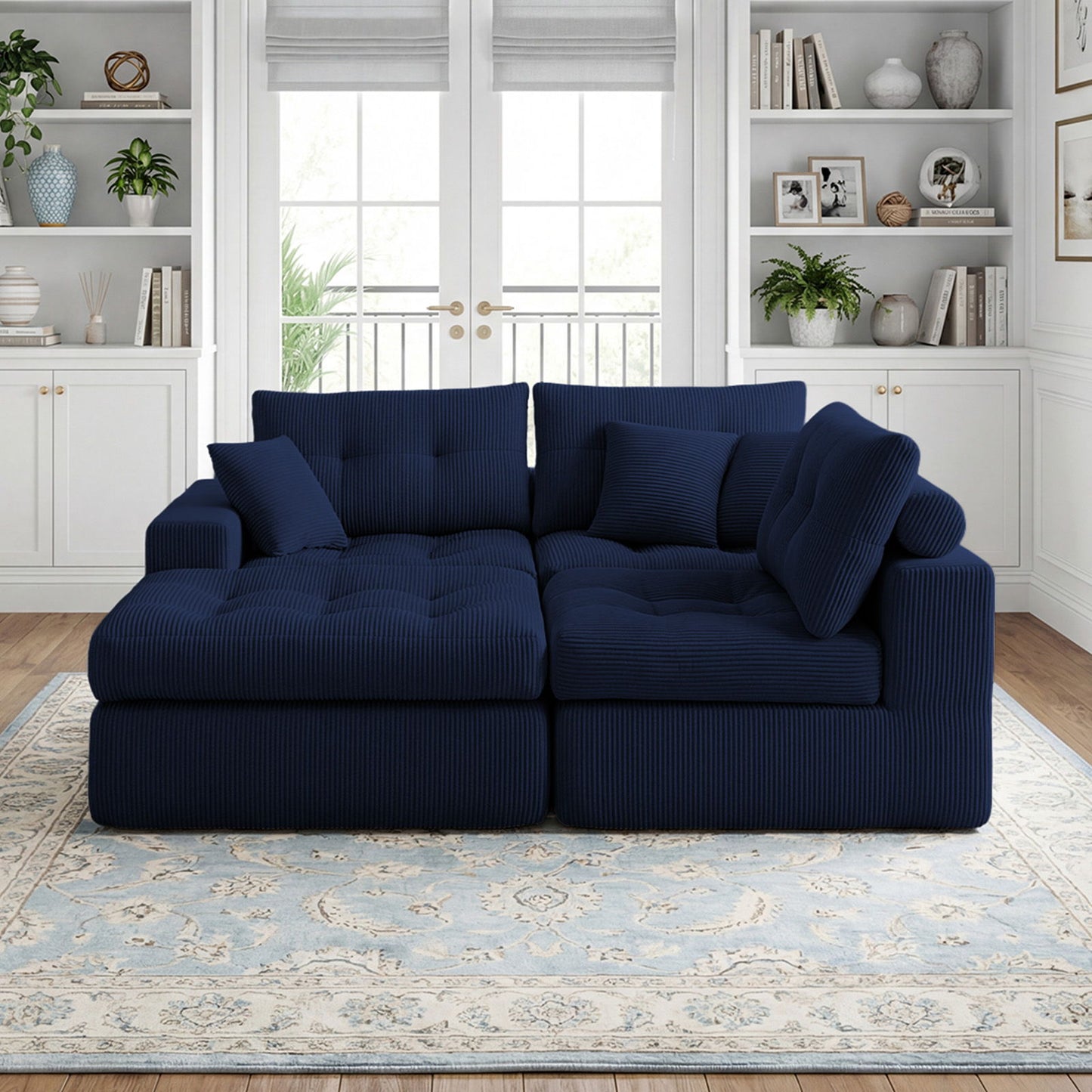 Corner Chaise L-Shaped Sectional Sofa Bed Home Essentials