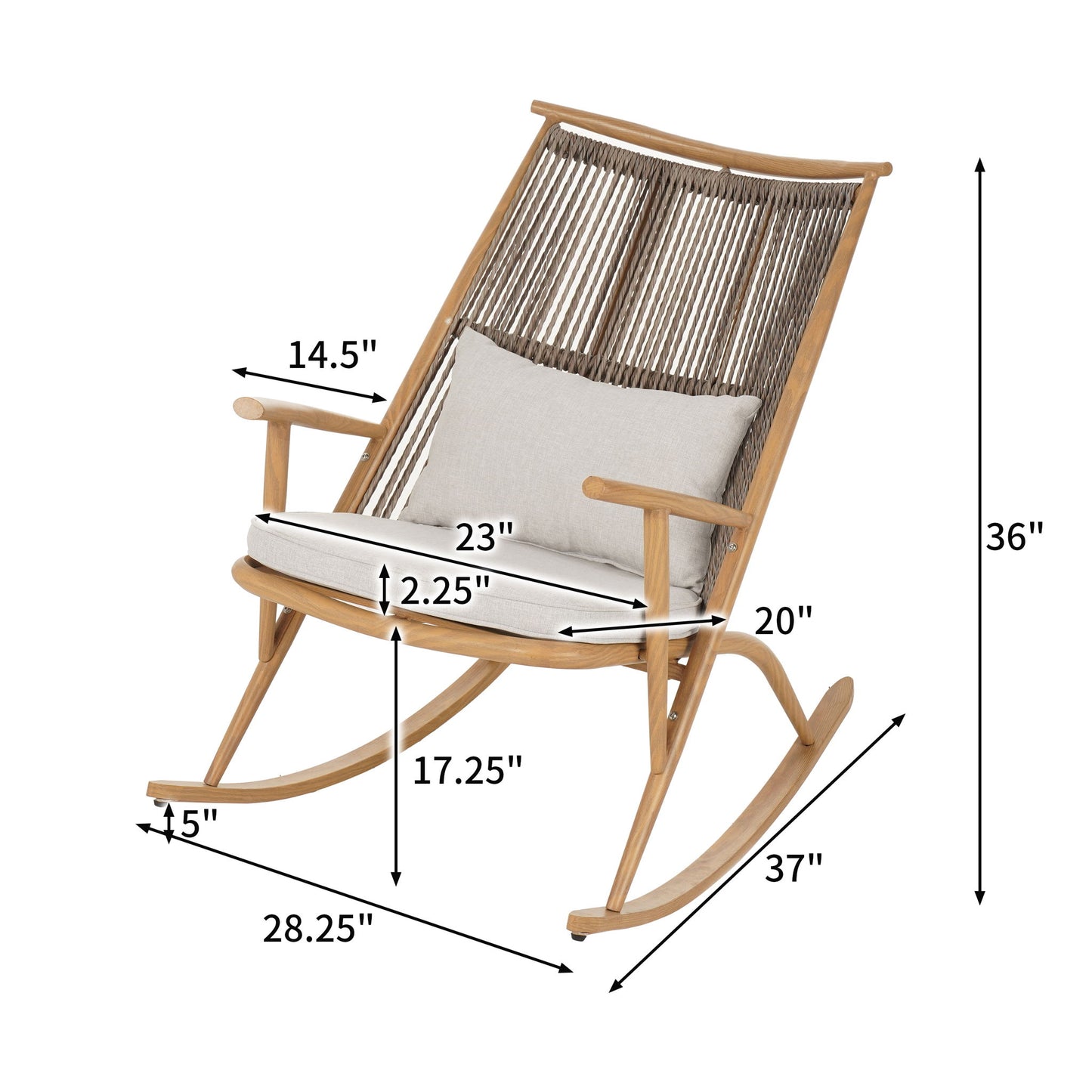 Outdoor Rocking Chair - Maple Noble House