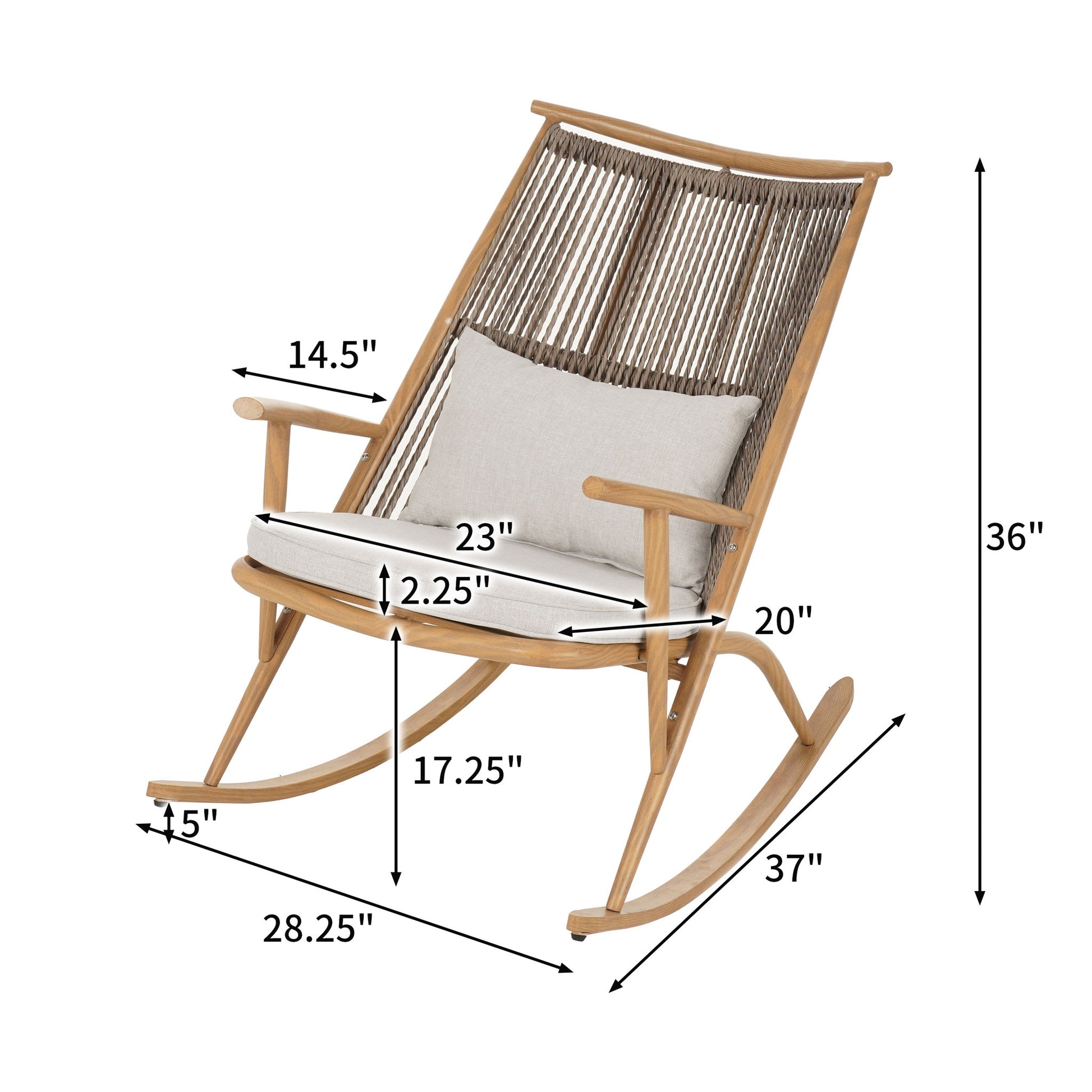 Outdoor Rocking Chair - Maple Noble House