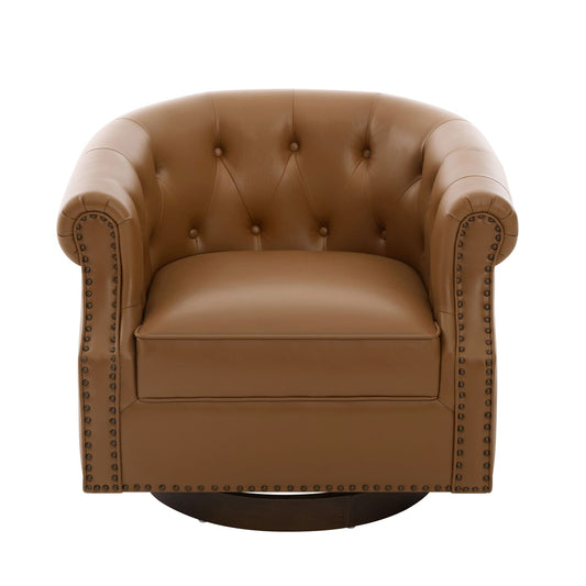 360° Swivel Accent Chair With Curved Back Noble House