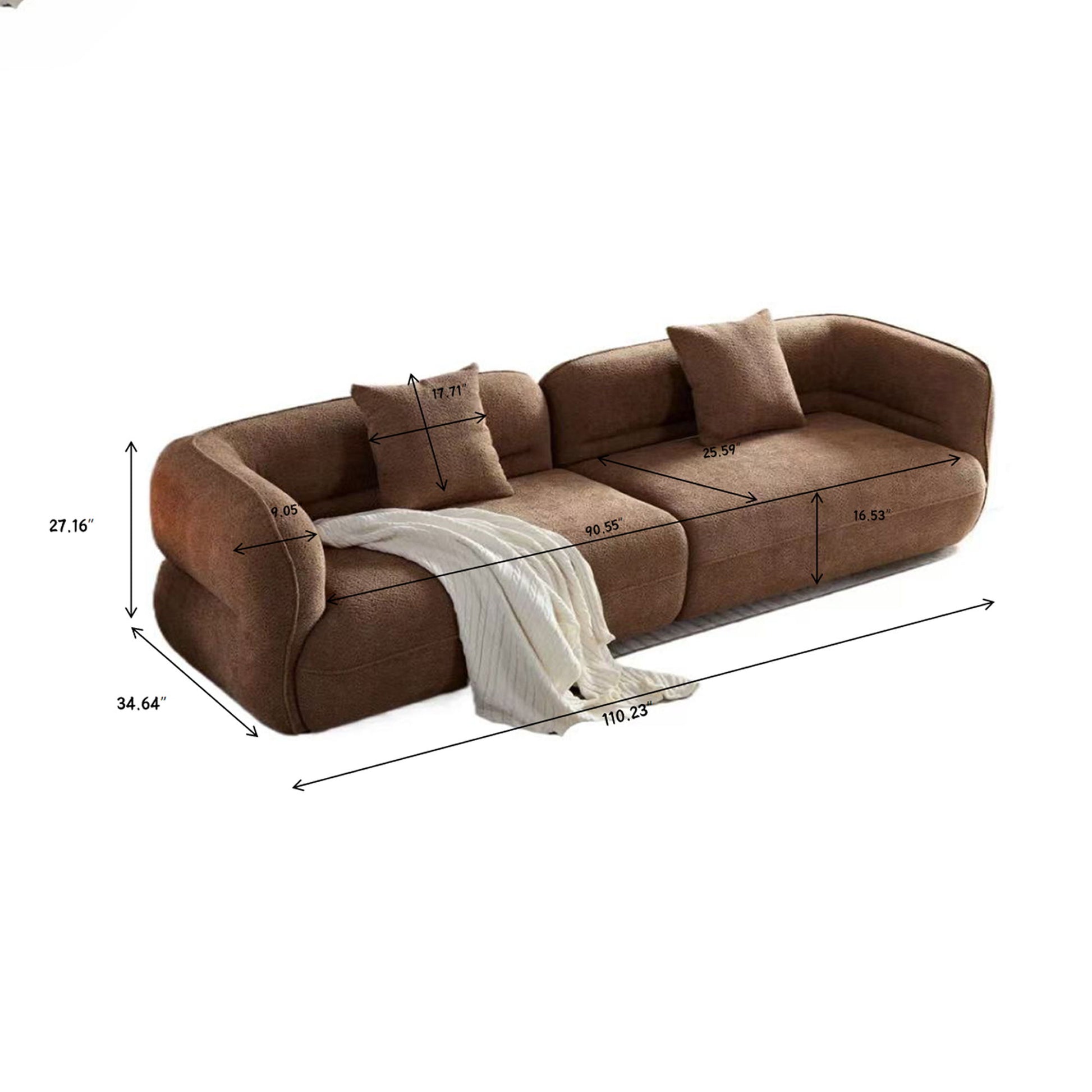 Sectional Sofa With Durable Fabric, Solid Wood Frame, And High Density Sponge Fill Home Essentials