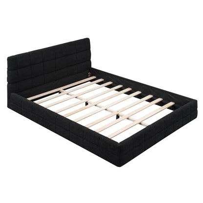 Upholstered Platform Bed With Headboard Dreamland