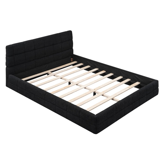 Upholstered Platform Bed With Headboard Dreamland