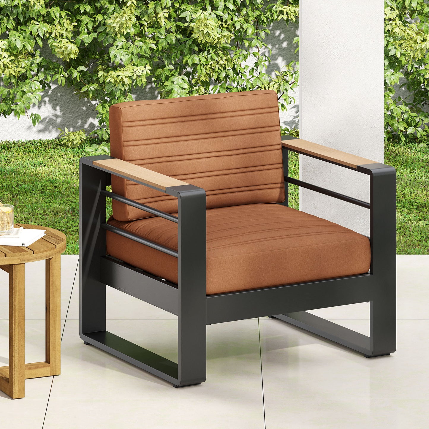 Giovanna - Club Chair Set With Aluminum Frame Noble House
