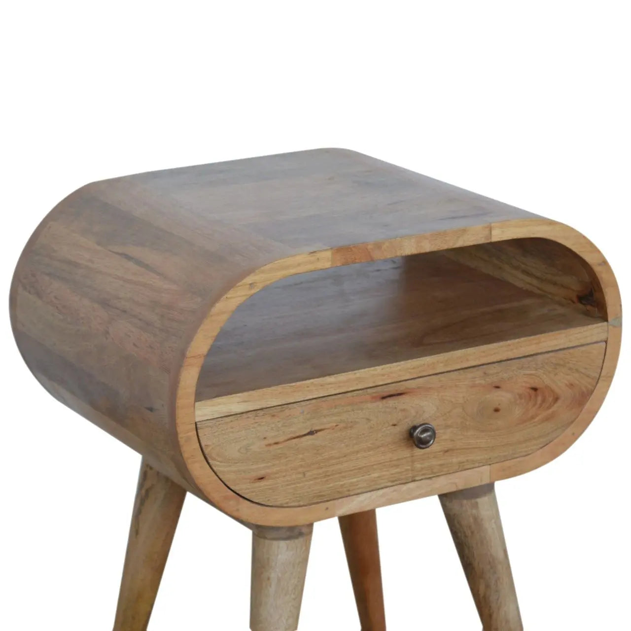 Circular Open Bedside Nightstand Artisan Furniture