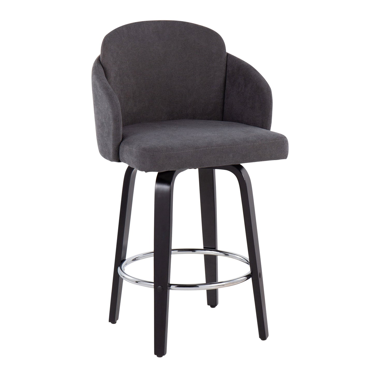 Dahlia - Contemporary Counter Stool Round Footrest (Set of 2) Lumi Source