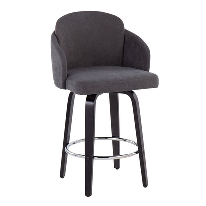 Dahlia - Contemporary Counter Stool Round Footrest (Set of 2) Lumi Source