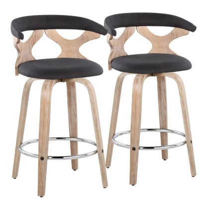Gardenia - Mid Century Modern Fixed Height Counter Stool With Swivel (Set of 2) Lumi Source