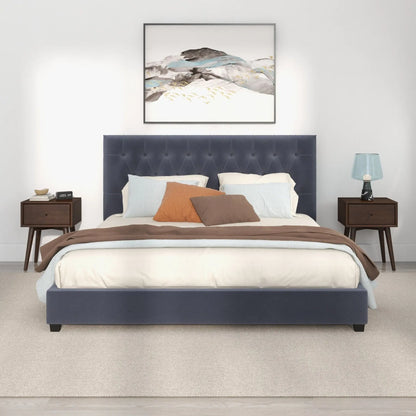 Donald - Mid-Century Modern Upholstered Platform Bed Ashcroft Furniture