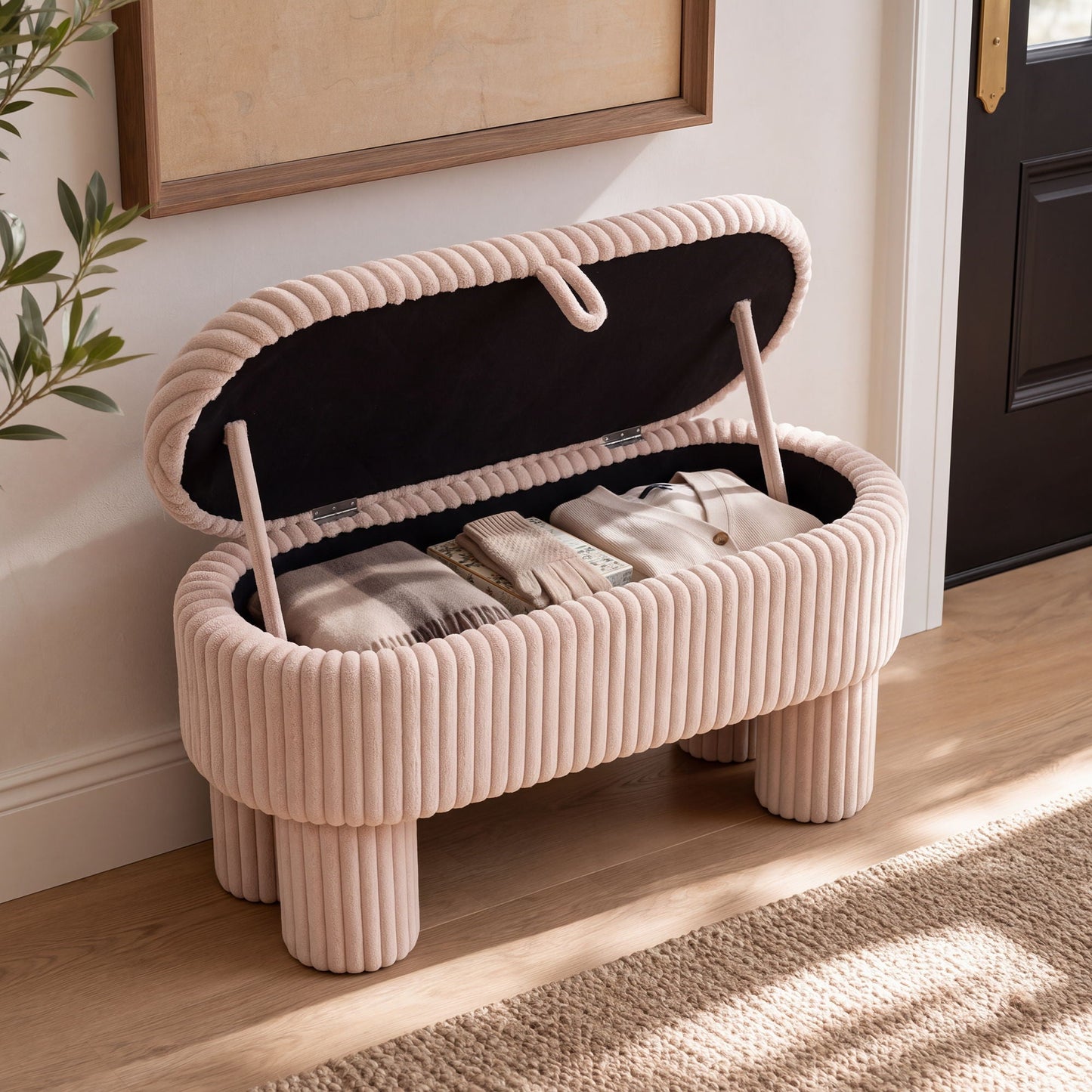 Modern Storage Ottoman Bench For Living Room Noble House