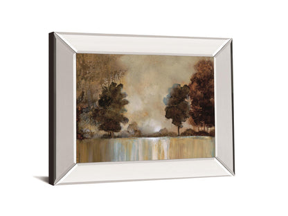 Morning Mist By Cat Tesla - Mirror Framed Print Wall Art - Dark Brown