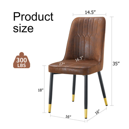 Modern Dining Chairs With Sleek Backrest And Metal Legs Home Essentials