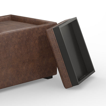 Avalon - 5 Piece Storage Ottoman, Contemporary Simpli-Home