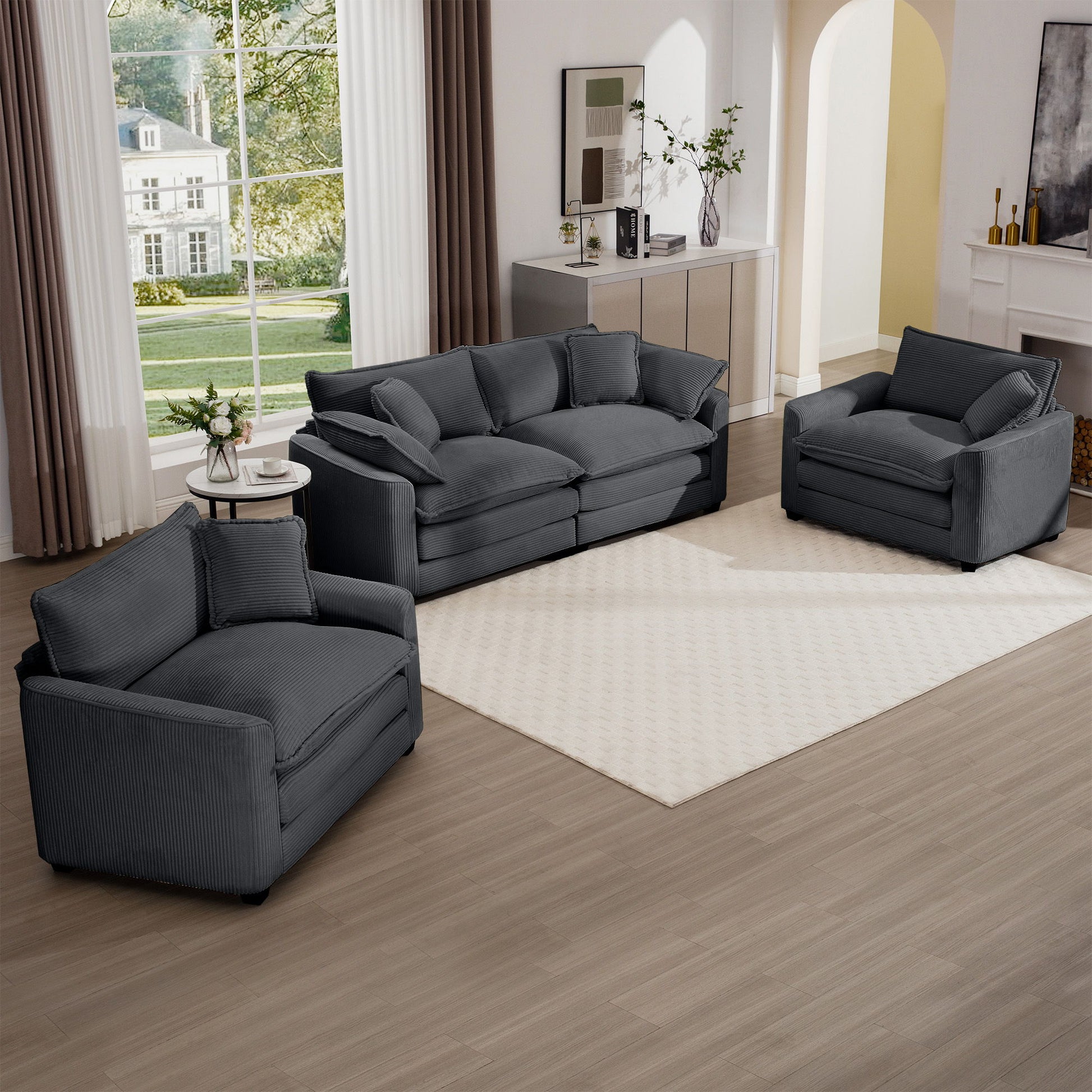 Elegant Oversized Sectional Sofa Set With Deep Seats And Flexible Layout Home Essentials
