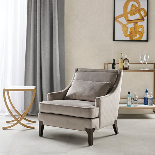 Anna - Arm Accent Chair - Light Gray