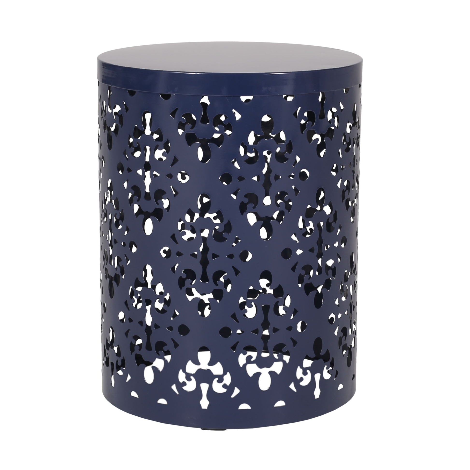 Outdoor Metal Modern Design End Table Noble House