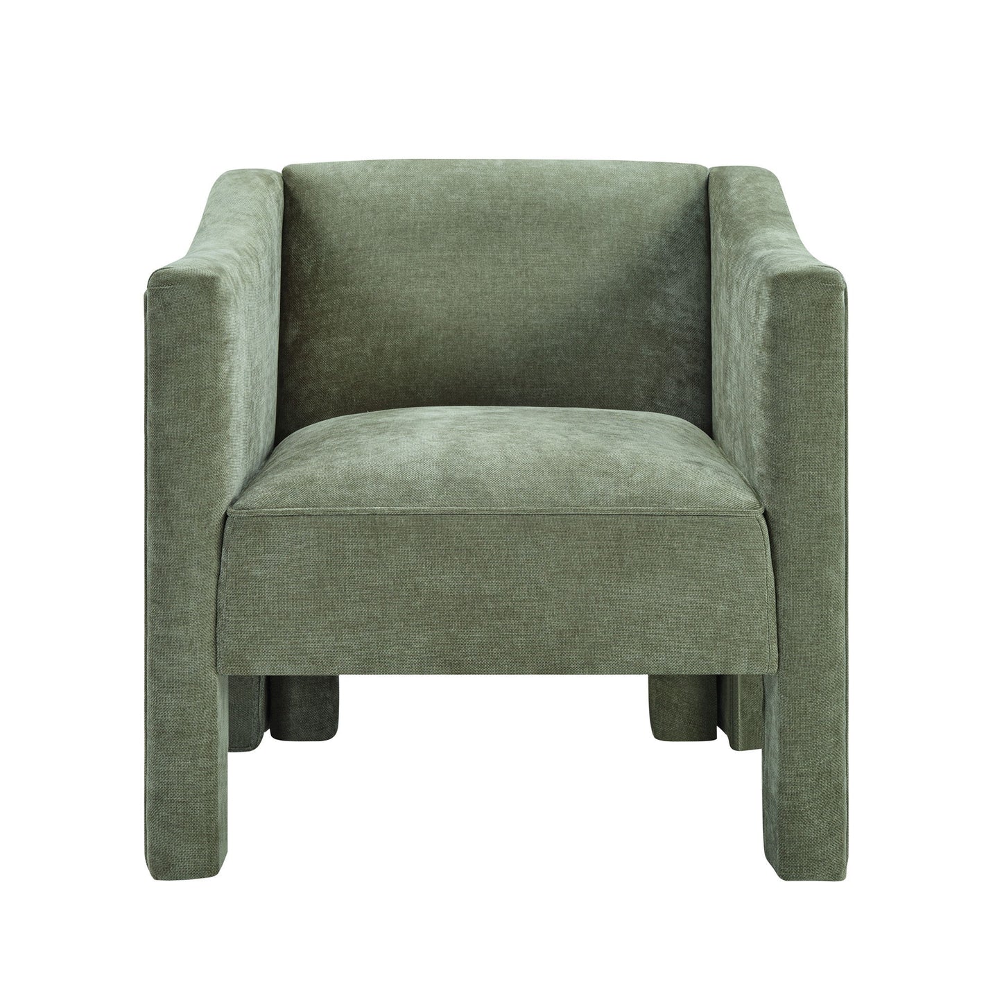 Barrel Accent Chair With Enclosed Arms Noble House