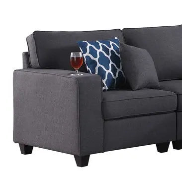 Cooper - Beautiful Sofa With Cupholder Lilola Home