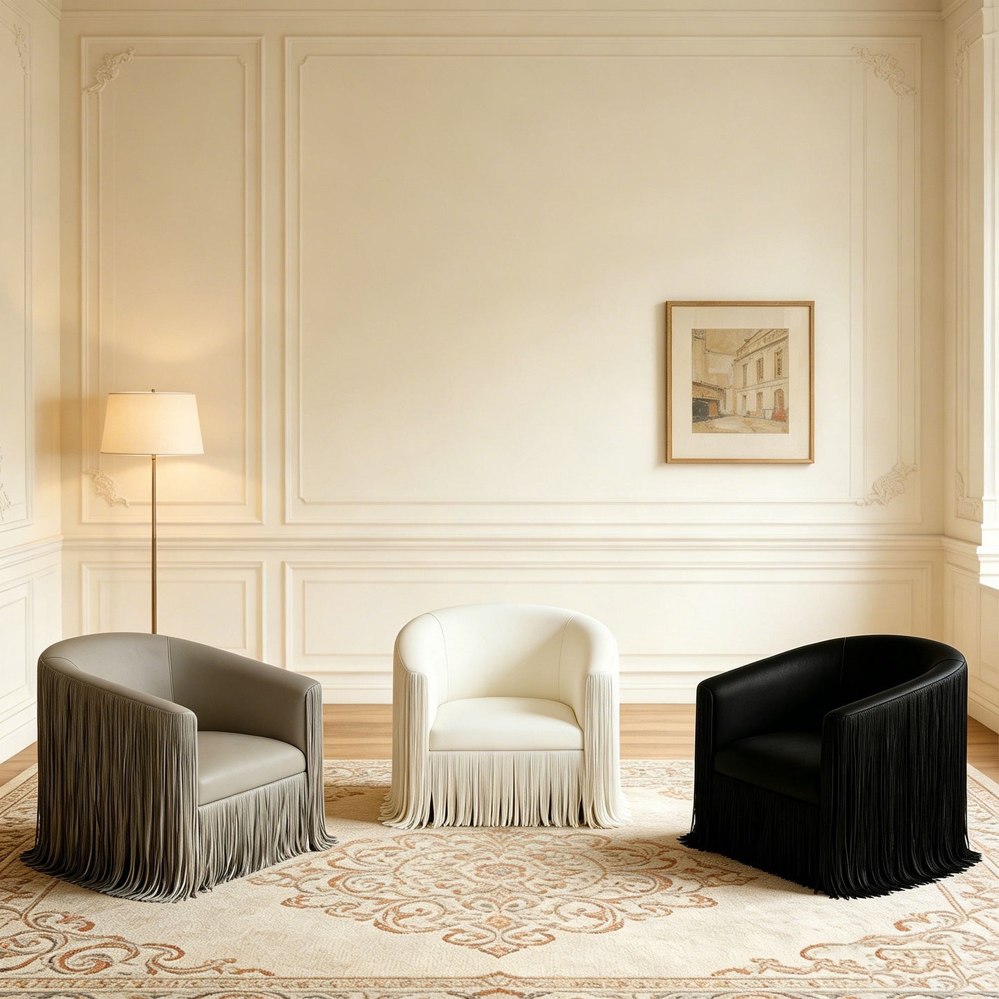 Isle - Swivel Chair With Fringe Accent Home Essentials