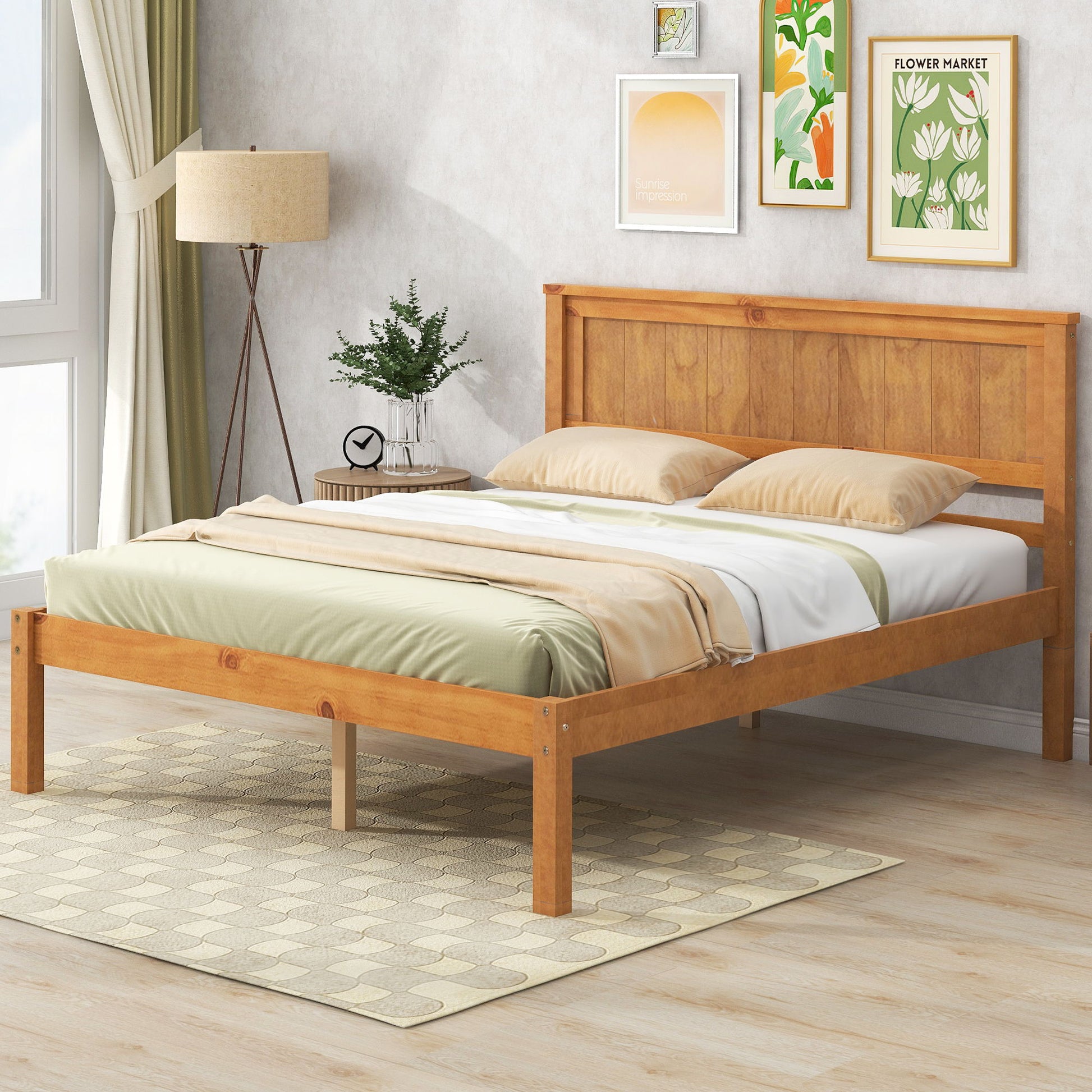 Platform Bed Frame With Headboard Hearth and Haven