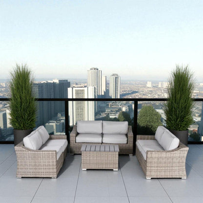 Stylish Sofa Seating Group With Cushions Perfect For Outdoor Gatherings LSI Patio Furniture