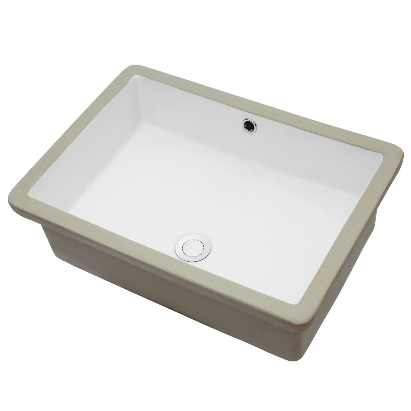 Modern Ceramic Rectangular Undermount Bathroom Sink With Overflow Daily Nest