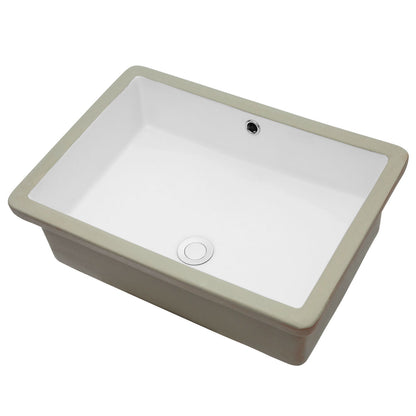 Modern Ceramic Rectangular Undermount Bathroom Sink With Overflow Daily Nest