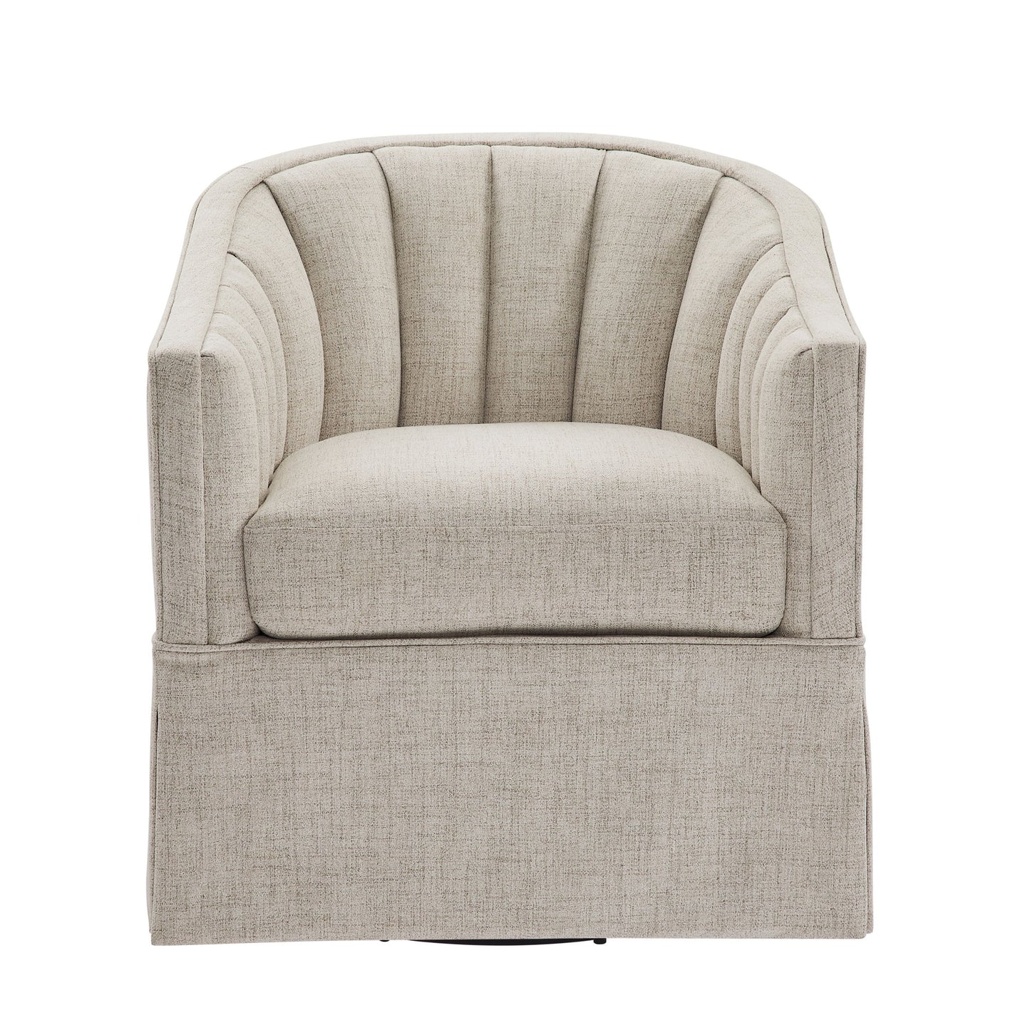 Solitude - Skirted Swivel Accent Chair With Hemp Like Ridgecrest Home