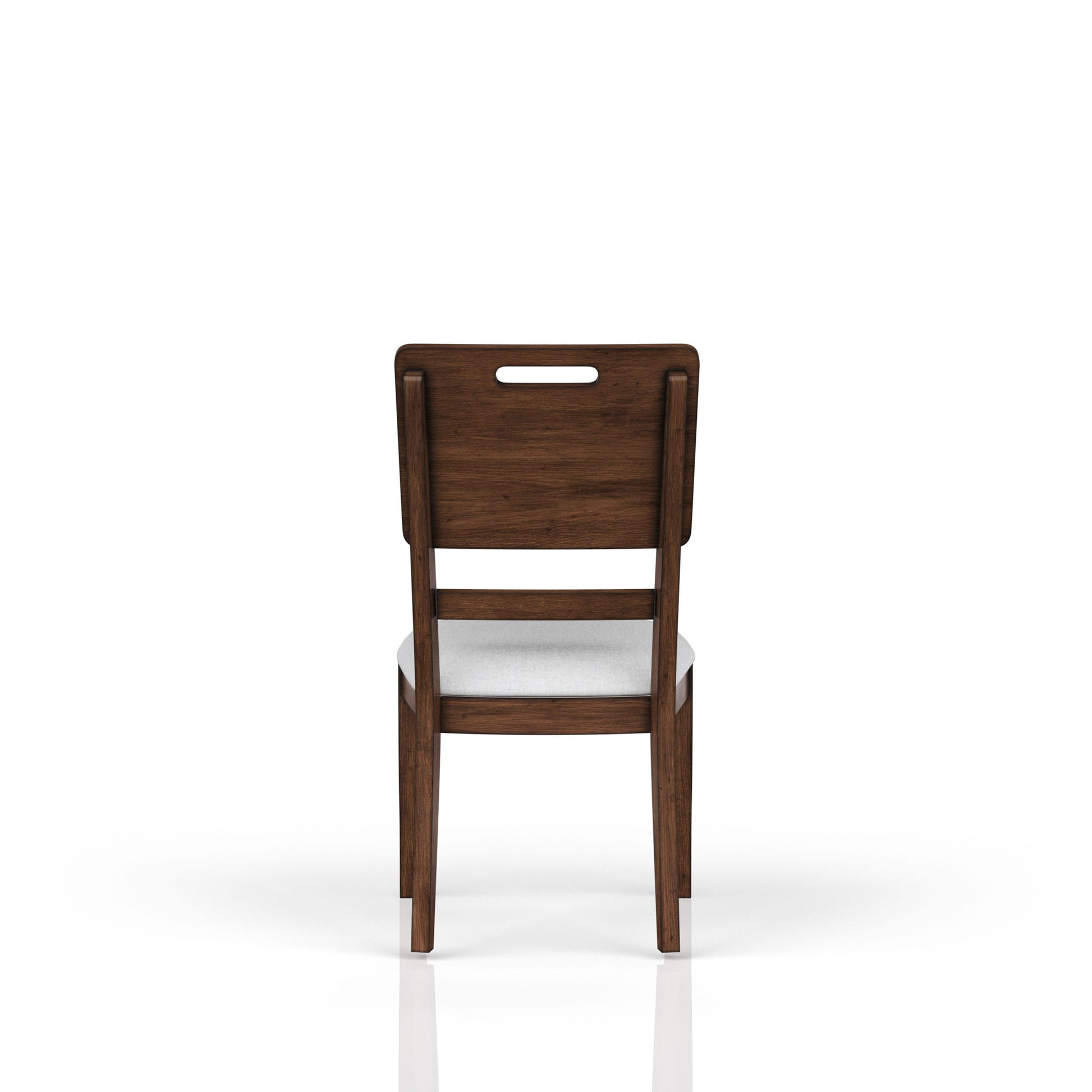 Casual Side Dining Chair Contrasting Upholstered Seat (Set of 2) - Brown Bernards Furniture