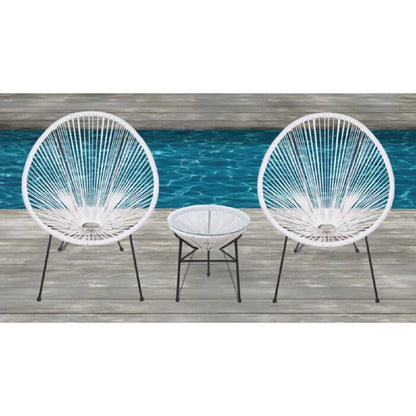 Outdoor Conversation Set With Ergonomic Lounge Chairs And Tempered Glass Table LSI Patio Furniture