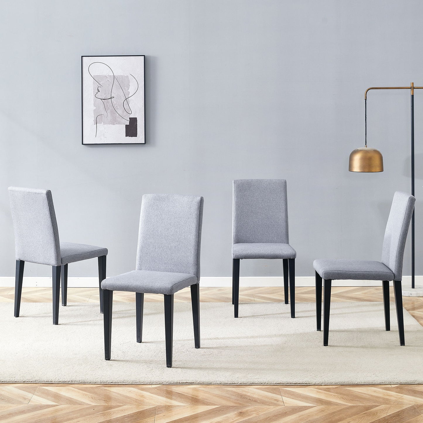 Versatile Dining Chairs With Comfortable Design And Metal Legs Home Essentials