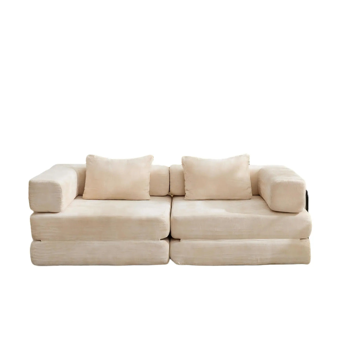 Convertible Floor Sofa Bed With Pillow Back Support Armrest Home Essentials