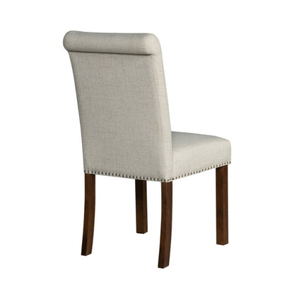 Dining Chair With Nailhead Trim (Set of 2) - Beige JLA