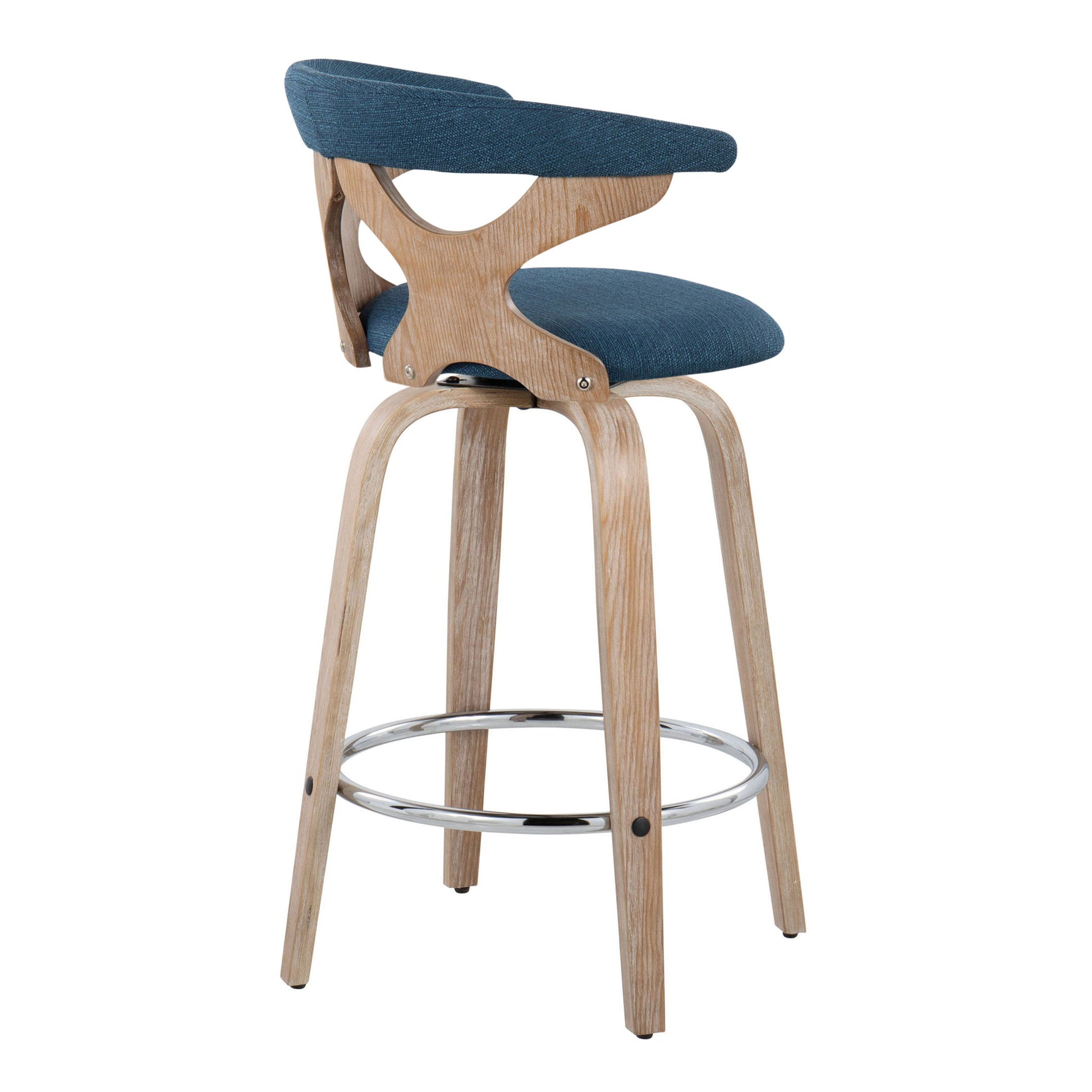 Gardenia - Mid Century Modern Fixed Height Counter Stool With Swivel (Set of 2) Lumi Source