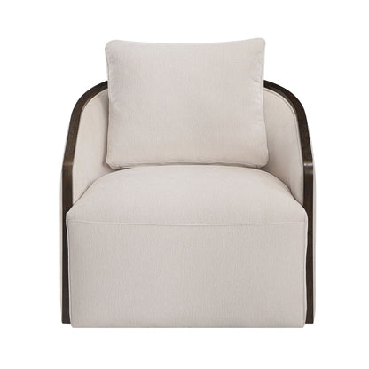 Lenora - Accent Chair With Swivel - Beige Acme