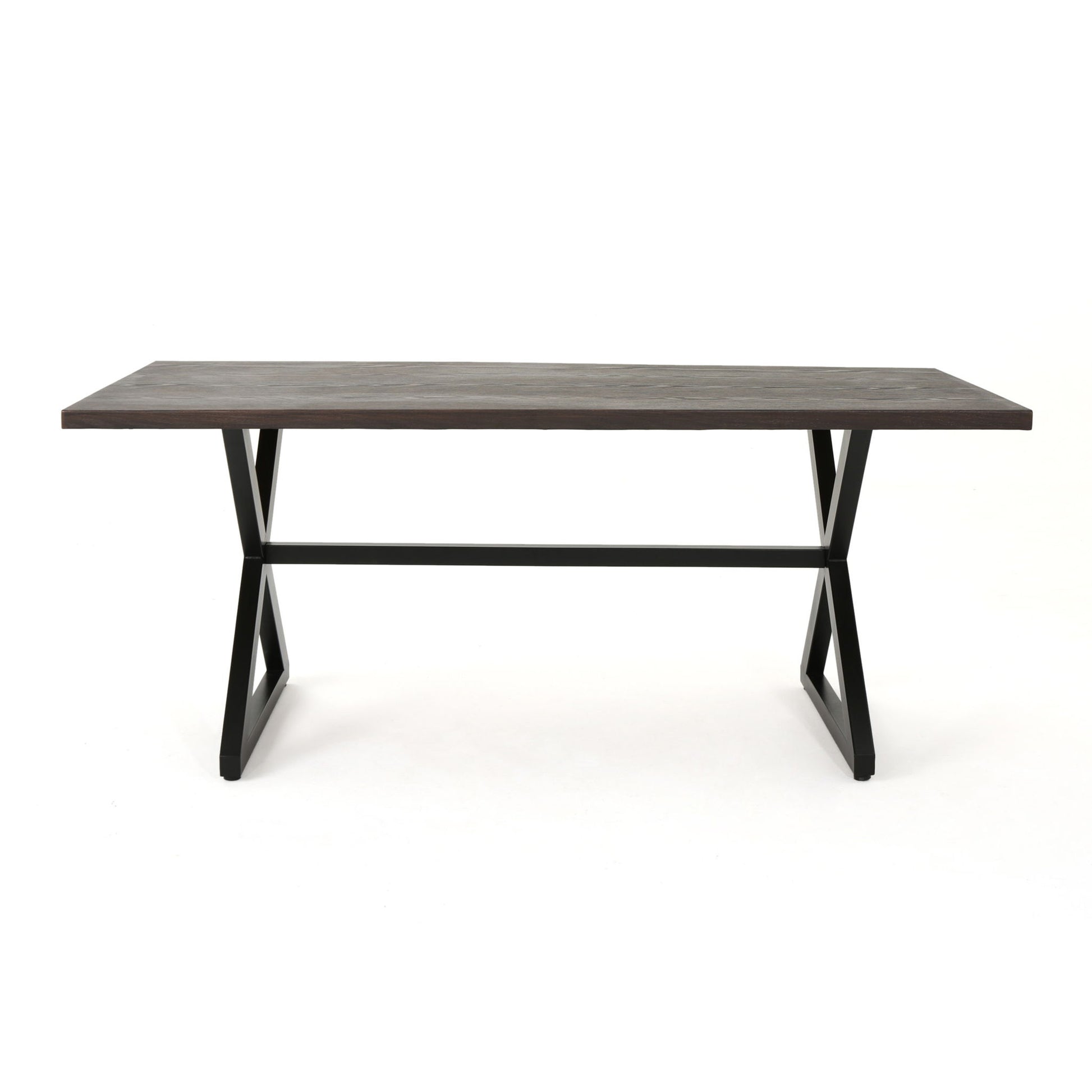 Rolando - Outdoor Aluminum Dining Table With Steel Frame Noble House