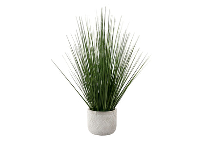 21" Tall, Artificial Plant, Grass, Indoor, Faux, Fake, Table, Greenery, Potted, Real Touch, Decorative - Green / White 8th Street